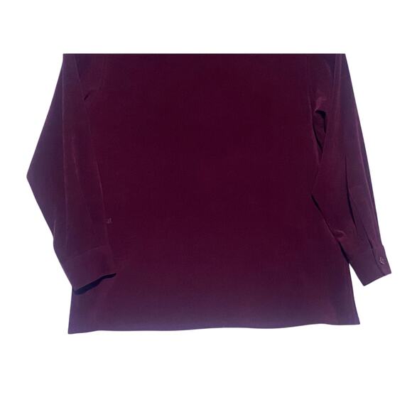 Talbots Button Up Shirt Women's Size Small Purple Polyester Blend Long Sleeve - Picture 4 of 7